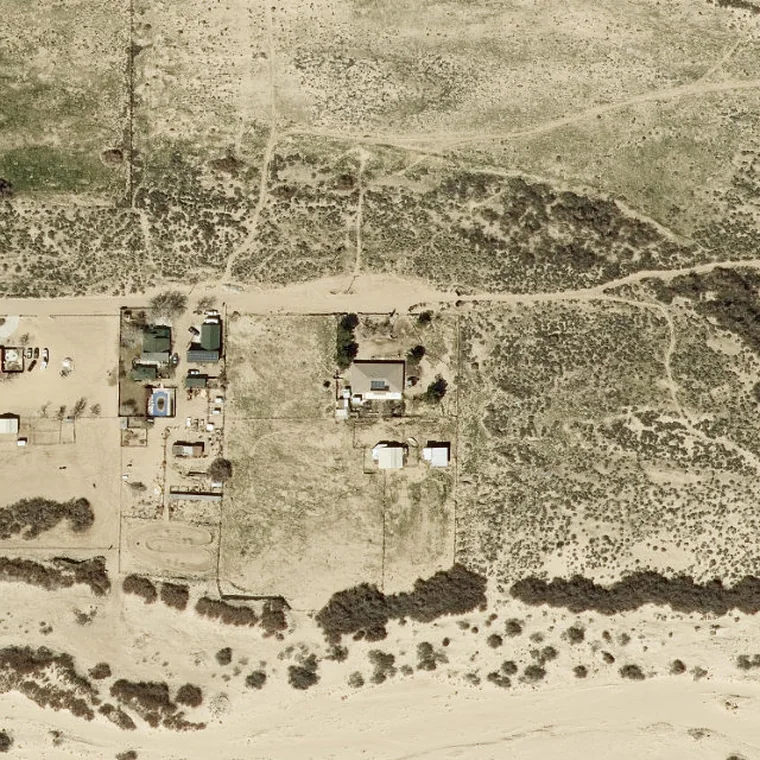 Satelife satellite imagery of 31961 Nelson Road, Barstow, a desert home ringed by scrub