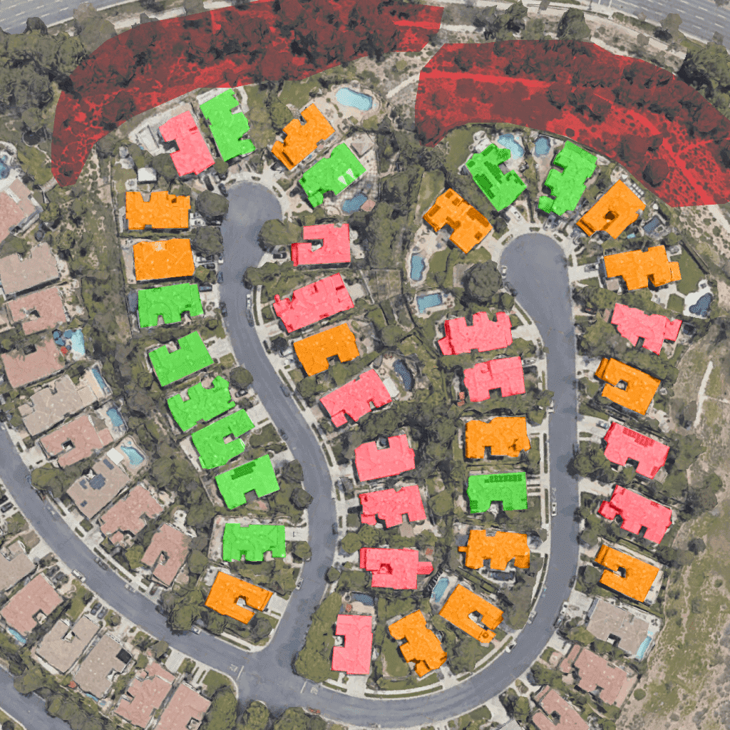 Wildfire risk assessment tool shows risk for California neighbourhood