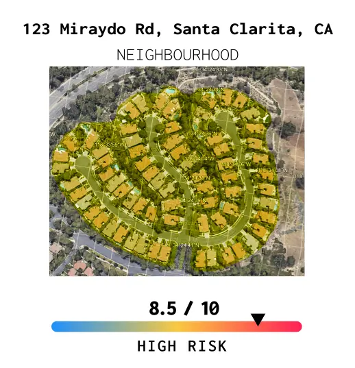 Satelife wildfire risk assessment tool analyses California neighbourhood